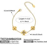 color: TXE584-Gold Bracelet 17+5cm