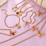 Mild Luxury Retro Sun Pattern Coin Camera Multi-Shape DIY Pendant Knotted Bracelet Collarbone Necklace Set