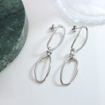 color: F385-Steel Color Earrings