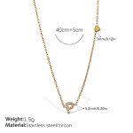 color: XL543WEGP Letter Necklace