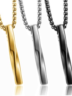 Stainless Steel Necklace Spiral Minimalist Hip Hop Accessories