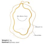 color: XL896G Double Layer Necklace