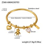color: Z360-Gold DIY Charms Bangle -A Style