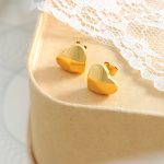 Small Personality Stainless Steel Gold-Plated Small Love Diamond Heart-Shaped Earrings Commuter's All-Matching Design Ear Studs Women