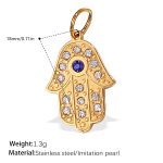 color: PJ317CRG Multicolor Rhinestone Gold Pendant