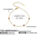 color: TXE148-Pink Zircon Gold Bracelet 16.5+5cm