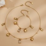 Stainless Steel Owl Inlaid Zircon Love Heart DIY Multi Accessories Necklace Bracelet Jewelry