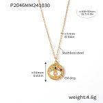 color: P2046-Gold Necklace 40+5cm