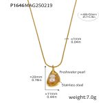 color: P1646-Gold Necklace 40+5cm