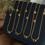 French Retro Beccarite Necklace Light Luxury Design Nordic Plated 18K Advanced Clavicle Chain Temperament