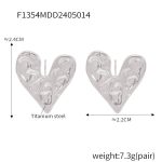 color: F1354-Steel Color Earrings