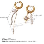 color: EH963WEG Freshwater Pearl Gold Earrings