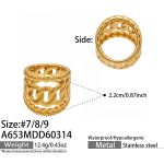 color: A653-Gold Ring / size: US 7