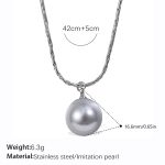 color: XL40GYS Gray Bead Necklace