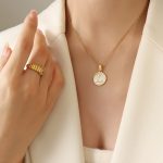 color: RP014-L Letter Gold Necklace -39+5cm