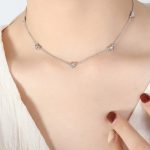 color: P1446-Steel Color Necklace -36+5cm