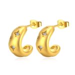 color: Gold White Rhinestone MS-240