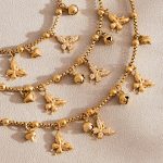 Super Exquisite Full Zirconium Three-Dimensional Butterfly Love Bell DIY Multi-Accessories Clip Beads Necklace Bracelet Plated 18K Real Gold