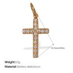 color: PJ375G White Zircon Gold Pendant