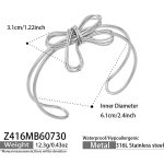 color: Z416-Bow Steel Color Open Bangle