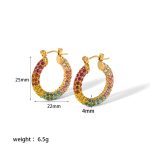 color: Rainbow Full Pave Round Large -MS-203