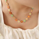 color: P1169-Gold Necklace -40+5cm