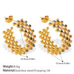 color: EH1361CRG Gold Earrings