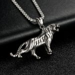color: Tiger + Stainless Steel Chain