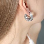 color: F594 Steel Color Earrings