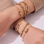 Light Luxury 5A Zircon XINGX Ball Bracelet Stainless Steel 18K Real Gold Beaded Advanced Ornament Female