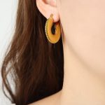 color: F1031-Gold Earrings