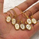 Stainless Steel 18K Gold Plating 26 Lava Shell Letter Necklace Female Senior Ornament