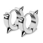 color: 4*9MM Pointed Drop Steel Color Ear Cuff 1 PC
