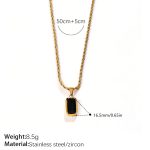 color: XL886BKG Black Zircon Necklace