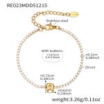 color: RE023-R Letter Gold Bracelet 16+5cm