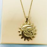 color: Sun & Moon Gold Necklace C-034
