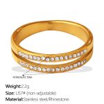 color: JZ180WEG7 White Rhinestone Ring
