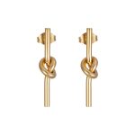color: Gold Knotted Stud Earrings MS-040