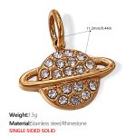color: PJ279WEG White Rhinestone Gold Pendant