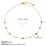 color: XL904RWG Zircon Necklace