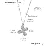 color: RP017-X Letter Steel Color Necklace 40+5cm