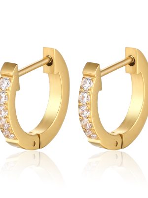 Same Style Insf Stainless Steel Diamond Earrings 18K Women's Delicate Earrings Ear Rings Ins