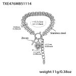 color: TXE476-Steel Color Bracelet 15+5cm