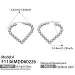 color: F1136-A Steel Color Earrings