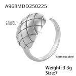 color: A968-Steel Color Ring / size: US 7
