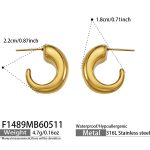 color: F1489-Gold Earrings