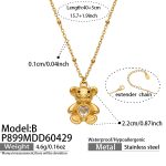 color: P899-B Style Gold Necklace 40+5cm