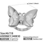color: A909-Steel Color Ring -Size 8