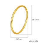 color: Size 22 5.0*60 Bangle Gold