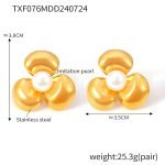 color: TXF076-Gold Earrings